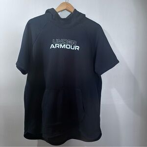 Under Armour Black Short-Sleeve Hoodie Sweatshirt XL